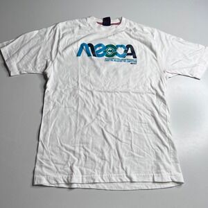 Mecca USA Mens Large White Graphic‎ T-Shirt 84 Chase the Dream Short Sleeve